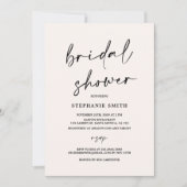 Blush-minimalistisch Vrijgezellenfeest Kaart (Voorkant)