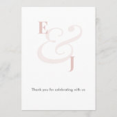 Blush Minimalistische Ampersand | Tafelnummer (Achterkant)
