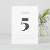 Blush Minimalistische Ampersand | Tafelnummer (Staand voorkant)