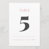 Blush Minimalistische Ampersand | Tafelnummer (Voorkant)