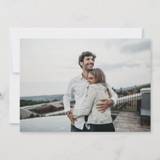 Blush minimalistische casual initialen 6 foto's br kaart (Achterkant)