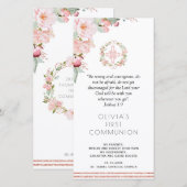 Blush, Mint Floral First Community Bladwijzer Favo Bedankkaart (Voorkant / Achterkant)