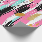 Blush Mint Goud Luxe Abstract Cadeaupapier (Hoek)