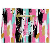 Blush Mint Goud Luxe Abstract Groot Cadeauzakje (Achterkant)