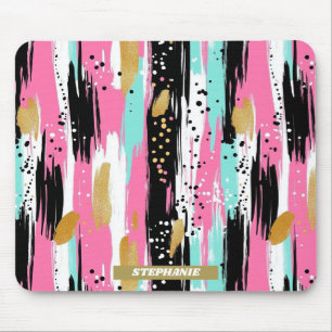 Blush Mint Goud Luxe Abstract Muismat