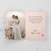 Blush & Mint Rendier Lovebirds Happy Jubileum Feestdagen Kaart (Binnen)