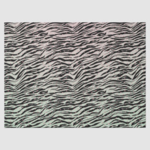 Blush Mint Zwart Zebra Print Glitzy Stippen Ombre Tissuepapier