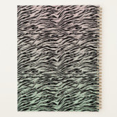 Blush Mint Zwarte Zebraprint Glanzende Stippen Omb Planner (Achterkant)