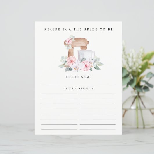 Blush Mixer Floral Recipe Request Vrijgezellenfees (Staand voorkant)