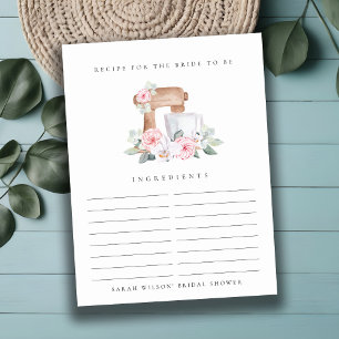 Blush Mixer Floral Recipe Request Vrijgezellenfees Briefkaart