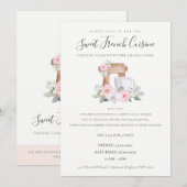 Blush Mixex Floral bakkerij Koken Klasse Invite Bedankkaart (Voorkant / Achterkant)