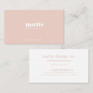 Blush   Modern Eenvoudig Minimalistisch Profession Visitekaartje