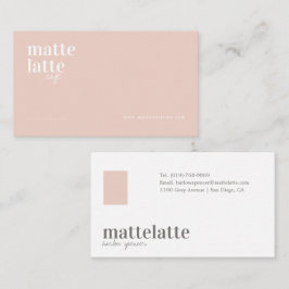 Blush | Modern Eenvoudig Minimalistisch Profession Visitekaartje