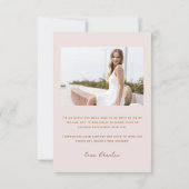 Blush Modern Eenvoudige Typografie 4 Foto Afstuder Bedankkaart (Achterkant)