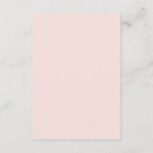 Blush Modern Elegance Wedding Details Informatiekaartje (Achterkant)