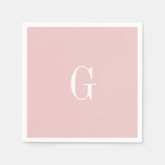 Blush Modern Elegant Monogram Weddenschap Simple N Servet
