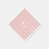 Blush Modern Elegant Monogram Weddenschap Simple N Servet (Hoek)