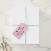 Blush Modern Gepersonaliseerde Bruiloft Receptie F Cadeaulabel (Met Touw)