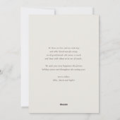 Blush Modern Glanzende Seizoensgroeten Foto Feestdagenkaart (Achterkant)