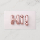 Blush modern hi ballon ontwerp visitekaartje (Voorkant)