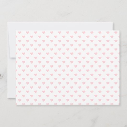 Blush modern LOVE Valentijnsdag hartfoto Ho Feestdagenkaart (Achterkant)