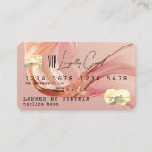 Blush Modern Loyalty Kaart Credit Kaart Stijl Visitekaartje (Voorkant)