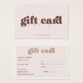 Blush | Modern Minimalistisch Cadeaubon Visitekaartje (Voorkant /achterkant)