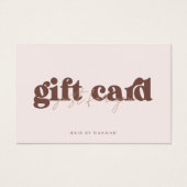 Blush | Modern Minimalistisch Cadeaubon Visitekaartje (Voorkant)