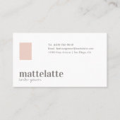 Blush | Modern minimalistische legant professional Visitekaartje (Achterkant)