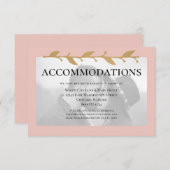 Blush Modern Photo Gold verlaat accommodaties Informatiekaartje (Voorkant / Achterkant)