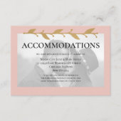 Blush Modern Photo Gold verlaat accommodaties Informatiekaartje (Voorkant)