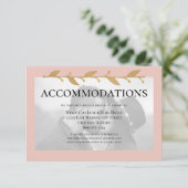 Blush Modern Photo Gold verlaat accommodaties Informatiekaartje (Staand voorkant)
