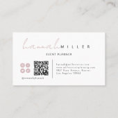 Blush | Modern Signature Minimalist QR Code Visitekaartje (Achterkant)