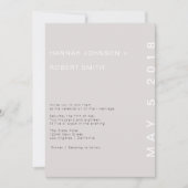 Blush Modern Wedding Invitation Kaart (Voorkant)