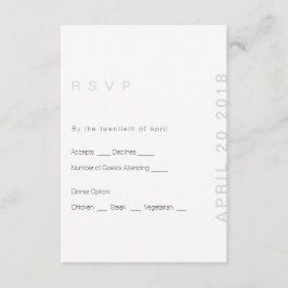 Blush Modern Wedding RSVP-kaart RSVP Kaartje
