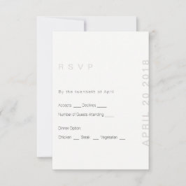 Blush Modern Wedding RSVP-kaart RSVP Kaartje