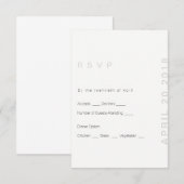Blush Modern Wedding RSVP-kaart RSVP Kaartje (Voorkant / Achterkant)