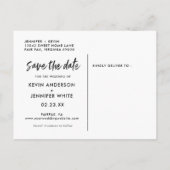 Blush moderne bruiloft kalligrafie Save the Date Aankondigingskaart (Achterkant)