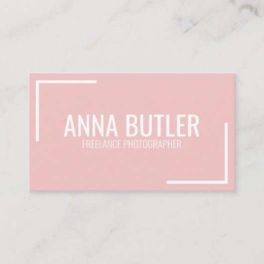 Blush Moderne, eenvoudige minimalistische professi Visitekaartje (Voorkant)