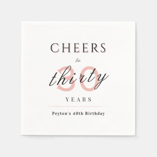 Blush moderne klasjes tot 30 jaar oud servet