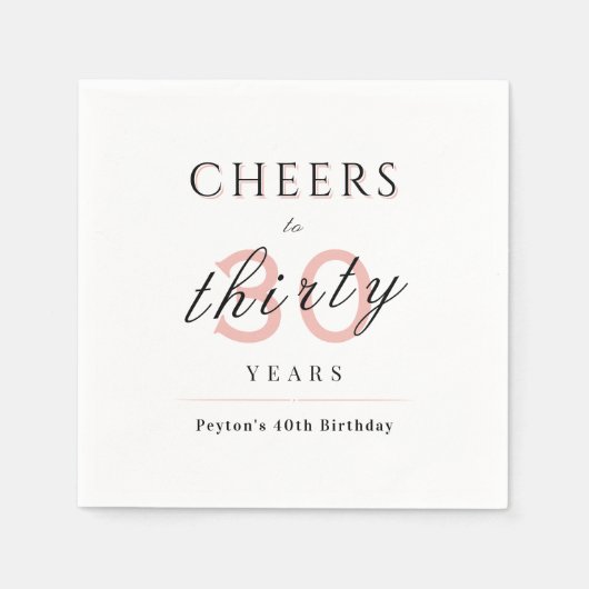 Blush moderne klasjes tot 30 jaar oud servet (Voorkant)
