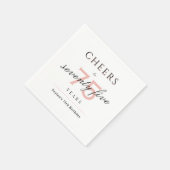 Blush moderne klasjes tot 75 jaar servet (Hoek)