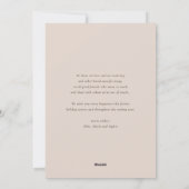 Blush Moderne vormgeving met kerstmis Feestdagenkaart (Achterkant)