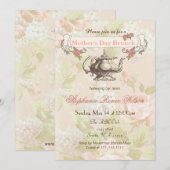  Blush Moederdag Brunch Tea Party Kaart (Voorkant / Achterkant)