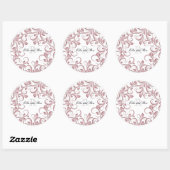 Blush Monogram Bruiloft Stickers & Envelope Seals (Vel)