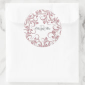 Blush Monogram Bruiloft Stickers & Envelope Seals (Tas)