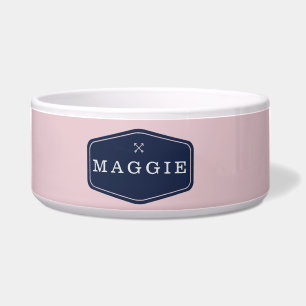 Blush Monogram Dog Bowl Voerbakje