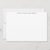 Blush Monogram Initialen Dank u Flat Note Kaart (Achterkant)