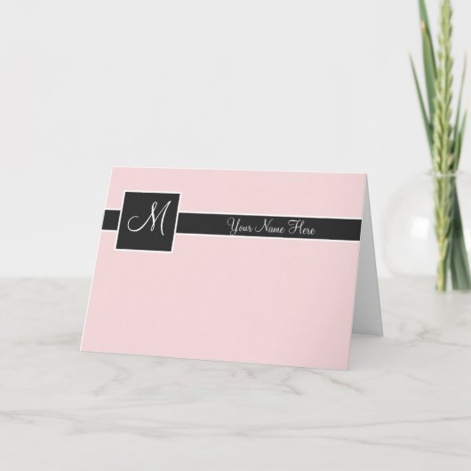 Blush monogram Kaart (Voorkant)