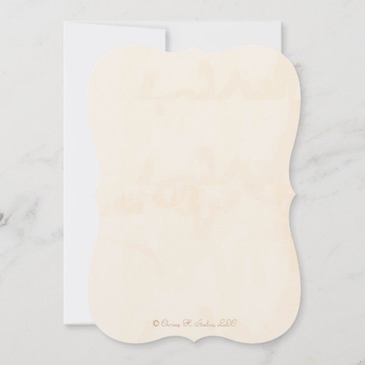 Blush Monogrammed Hart Twee Koffiekopjes Bruiloft Kaart (Achterkant)